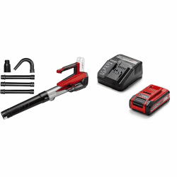 Einhell Akku-Laubbläser GP-LB 18/200 Li GK Power X-Change (Axial-Impeller-Technologie, Blasleistung 670 m³/h, Dachrinnen-Reinigungsset, inkl. 3,0 Ah PLUS Akku & Ladegerät)