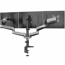 HUANUO Monitor Halterung 3 Monitore für 17-32 Zoll Bildschirme, Bildschirmhalterung 3 Monitore Höhenverstellbar, Monitorarm, Tragen Sie 8 kg pro Arm