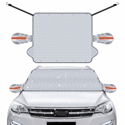Fyshird 170 * 143cm Windschutzscheibenabdeckung Winter Frontscheibenabdeckung Magnet XXL Autoabdeckung Scheibenabdeckung Auto Winter SUV für Gegen Schnee EIS Frost UV Staub