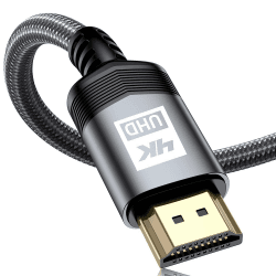 sweguard 4K HDMI Kabel 3Meter, HDMI 2.0 Kabel Highspeed 4K@60Hz 18Gbps Nylon Geflechtkabel, vergoldete Anschlüsse mit Ethernet/Audio Rückkanal, kompatibel Video 4K UHD 2160p,HD 1080p, Xbox (grau)