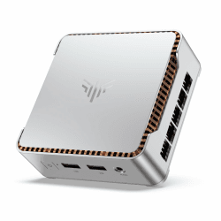 NiPoGi E2 Mini PC W-11 Pro, Ιntel Twin Lake N150(bis zu 3,6 GHz, 6 W TDP), 16 GB DDR4 512 GB M.2 SSD Mini Desktop Computer, 4K Dual Display, HDMI 2.0, DP, Dual-WiFi, VESA-Halterung für Schule, Büro.