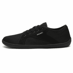 SAGUARO Unisex DuckStride Knit Barfußschuhe mit Breiter Zehenbox und Zero-Drop Solhe - Luck Ⅰ 39 EU Weit Öl Schwarz