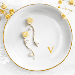 Schmuckschale Schmuck Tablett Schlüsselschale Schminktisch Zubehör Schreibtisch Deko Schale Rund Schmucktablett Dekoschale Aufbewahrung Ketten Ohrringe Decoration Aesthetic Dekoschalen Schlüssel Tray V