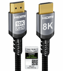 Sniokco 10K 8K HDMI 2.1 Kabel 4Meter, Zertifiziert 48Gbps Ultra High Speed HDMI® Kabel 0.01ms 4K 240Hz 165Hz 120Hz 8K 60Hz eARC Netflix HDCP 2.3 2.2 DTS:X HDR10+ TV Monitor Projektor Roku PS5 X-box