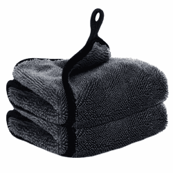 Connextion 2X Premium Trockentuch Tücher kratzfreies Mikrofaser-Wischtuch Extrem Saugstark Autopflege Grau Mikrofasertücher für Autos,Motorräder, Fahrräder (40 x 60 cm)