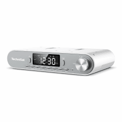 TechniSat KITCHENRADIO - Unterbau Küchenradio mit UKW/FM, LED Display, Arbeitsleuchte, Timer, Bluetooth, Weckfunktion, Freisprecheinrichtung, 5 W Lautsprecher