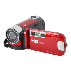 16-Megapixel-DV-Camcorder, 16-Fach-Digitalzoom-Kamera, 1080P-HD-Camcorder, Drehbarer 2,7-Zoll-TFT-Bildschirm mit USB-Schnittstelle, Kinder-Camcorder (Rot)