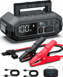 Starthilfe Powerbank 4000A Tragbarer 12V Starthilfekabel & Booster für Benzin/Diesel 10.0L Auto Starthilfe mit Jump Starter Safe Autobatterie Booster KFZ Effizient für alle Wetterlagen