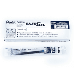 Pentel Energel Pure LRN5TL-Cax Nachfüllmine, durchgefärbtes Gehäuse, Marineblau, 0, 25 mm Strichstärke, Nadelspitze, 1 VE = 12 Stück