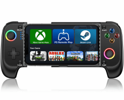 HELLCOOL Wireless Handy Controller, Handheld Smartphone Controller mit Hall Joysticks für Android/iPhone, Controller kompatibel mit PS Remote Play/Xbox Cloud/Steam Link/GeForce Now/MFi Apple Arcade