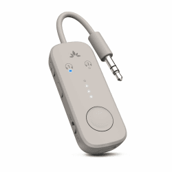 Avantree Relay - Premium Bluetooth 5.3 Adapter für Flugzeug, Unterstützt 2 AirPods oder Kopfhörer mit aptX Adaptive, 3,5mm AUX Klinke Transmitter Sender für Flugreisen, TV, Fitnessstudio, Tablets