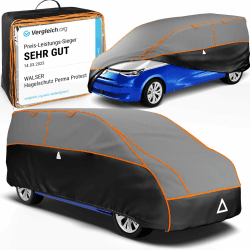 WALSER Hagelschutz Abdeckplane Transporter, Abdeckplane Bus Perma Protect, Preis-Leistungs-Sieger* Auto Hagelschutzplane Bus Größe 10 kompatibel mit VW Caddy, Ford Transit/Tourneo, Renault Kangoo