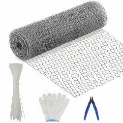 Maschendrahtzaun 40cm x 10m Sechseckgeflecht Volierendraht Hasendraht Hühnerzaun Drahtgitter Drahtzaun Drahtgeflecht 6eck Gartenzaun | Verzinkt | Maschen 25 mm
