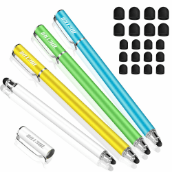 Metro 2 in 1 Premium Eingabestift Touchstift Stylus mit 20 X Ersatzspitzen f¨¹r Samsung Galaxy Smartphones und Tablets (Gelb/Gr¨¹n/Blau/Wei?)