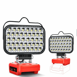 Edtran Akku Lampe Für Einhell 18V, 80W Kabellose Led Arbeitsleuchte Akku, 8000LM Hell Led Strahler Tragbares Flutlichter Baustellen Lampe,Akku Scheinwerfer mit Typ C und USB-Aufladung