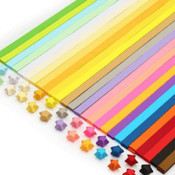 Erlliyeu Origami Sterne Papierstreifen Package, Origami Papier Sterne, 27 Farben, 1350 Streifen (Rainbow Colors)