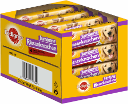 Pedigree Hundesnacks Riesenknochen für mittelgroße Hunde mit Rind & Geflügel, 24 Stück (12 x 2 Stück)