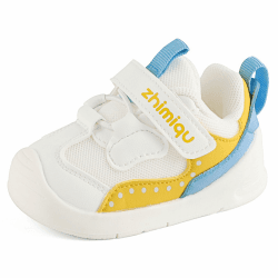 LACOFIA Baby Lauflernschuhe für Mädchen Jungen Erste Babyschuhe rutschfeste Gummisohle Kleinkind Sneaker 23 EU Weiß