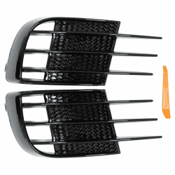 Doo Engy Nebelscheinwerfer Gitter Stoßstange Entlüftung Stoßfänger Blende Lampen Abdeckung Grill Lüftungsgitter Verkleidung Rahmen schwarz vorne links und rechts für Golf 6 2.0 TDI Golf VI 2009-2013
