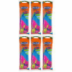 DenTek Kids Fun Flossers | Entfernt Lebensmittel und Plaque | 40 Stück | 6 Stück