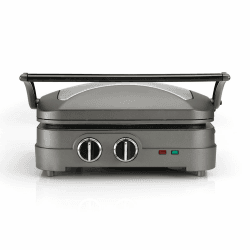 Cuisinart Griddler Elite | Sandwichtoaster, Paninipresse, Kontaktgrill, elektrische Grillplatte | Abnehmbare Antihaftplatten | Spülmaschinenfest | Gesundes Grillen, weniger Öl | Grau