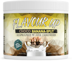 Geschmackspulver BANANE SCHOKO 250g - Leckerer Geschmack und Süße - nur 14 kcal pro Portion - Vielseitig einsetzbar für Lebensmittel & Getränke - Flavour Powder - FLAVOUR UP