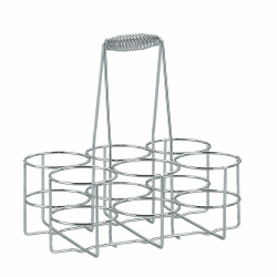 kela Flaschenträger 6 Flaschen, Flaschenkorb Metall verchromt, Flaschentasche für Glas- und PET-Flaschen bis 1,5l, Bierträger, glänzend