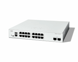 Cisco Catalyst 1300-16T-2G-Managed-Switch, 16-Port-GE, 2 x 1-GE-SFP, eingeschränkter Lebenszeitschutz (C1300-16T-2G)