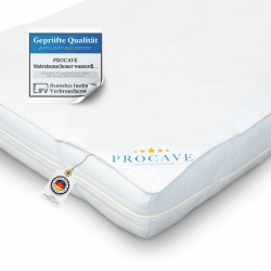 PROCAVE Matratzenschoner wasserdicht 90 x 200 cm Matratzenbezug Inkontinenzunterlage atmungsaktive Matratzenauflage Matratzenschutz mit Anti-Milben Schutz - Made in Germany