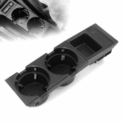 UCkasayfy Mittelkonsole Becherhalter Münzenhalter kompatibel mit BMW E46 Serie 3er Serie #51168217953 1999-2006 schwarz