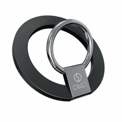 ONES MagSafe Magnetischer Griff und Ständer [360° Drehung einstellbar] [Stabil und langlebig] [Dünn und leicht] Magnetische Ringhalterung für iPhone, Samsung Galaxy, Sony Xperia,Schwarz