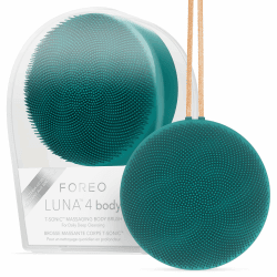 FOREO LUNA 4 body Körperbürste - Ganzkörperpflege - Körperpeeling - Verbessert die Aufnahme von Lotionwirkstoffen - Premium Lymphdrainage-Hautpflege-Tool - Wasserdicht - USB-aufladbar - Evergreen
