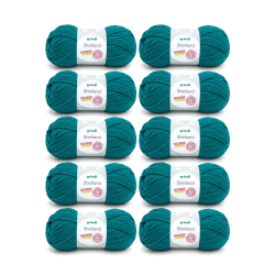 Gründl Shetland Wolle (modisches und weiches Strickgarn aus 80% Polyacryl und 20% Wolle, 100 g / 170 m, Nadelstärke: 7-8, 10 x 100 g), petrol