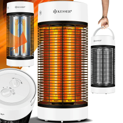 KESSER® Standheizstrahler Infrarotheizung, Heizstrahler Energieeffiziente Heizung 7000 Watt Innenraum mit 360° Oszillation, Infrarotheizung Standgerät, Elektroheizung mit IP55, Terrassen-Heizstrahler