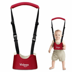 Vicloon Baby Kinder Lauf Schutz Gurt lauflernhilfe Lauflerngurt für Baby 8-18 Monate Rot