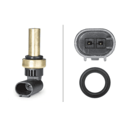 HELLA 6PT 358 058-221 Sensor, Kühlmitteltemperatur - 2-polig - geklemmt - mit Dichtung