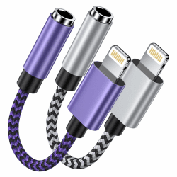 Haoano Lightning auf 3.5mm Kopfhöreranschluss Adapter,2 Pack iPhone auf Aux Adapter,iPhone Kopfhörer Adapter,Kompatibel for iPhone14/12/11/XS/XR/X /8, i Pad Pro/Mini,Headset, Kopfhörer