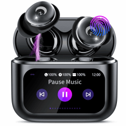 Bluetooth Kopfhörer, Mini Schlafkopfhörer Bluetooth 5.4 mit Touchscreen, 2025 Neue in Ear Kopfhörer Kabellos mit Klare Kommunikation, IPX7 Ohrhörer mit 48H Immersiver Deep Bass Ohrhörer/5 EQ-Modus