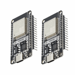 ESP32 USB C mit CP2102 Chip,ESP32 NodeMCU Entwicklungsboard ESP-WROOM-32 2,4 GHz WLAN WiFi + Bluetooth Modul für Arduino IDE(2 Stück)