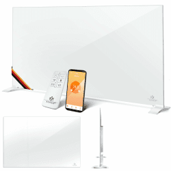 KESSER® Infrarotheizung 520W Aluminiumheizung Energiesparend 2in1 Standgerät & Wandmontage Elektroheizung mit Erkennung Offener Fenster + Fernbedienung & App-Steuerung Thermostat Infrarot Heizpaneel