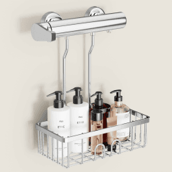 Duschablage Ohne Bohren Duschregal Hängen - Duschablage Zum Hängen Shampoo Halterung Für Dusche Duschkorb Ohne Bohren Dusche Halterung Shower Shelf Bad Regal Seifenhalter SS304 Edelstahl 30x13x8,5cm