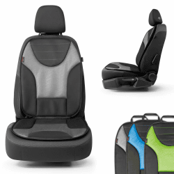 Walser Auto-Sitzauflage Grafis, Universaler Sitzauflerger-Auto, Auto-Schutzunterlage, PKW-Sitzschoner, Sitzauflger-Auto schwarz-grau