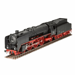Revell 02172 Schwere Schnellzuglok BR01 mit Tender 2' T32, H0 Lokomotive zum Selberbauen in 1:87, 27,5 cm originalgetreuer Modellbausatz für Fortgeschrittene, zum Bemalen