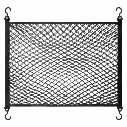 Gepäcknetz, Kofferraumnetz Gepäcknetz, Gepäcknetz Wohnmobil, Doppelschicht Aufbewahrungsnetz Camper Größe 80X60cm Mit 4 Großen Haken Erstreckt Sich auf 120x100cm, Elastischer Rand hält Lasten Fester