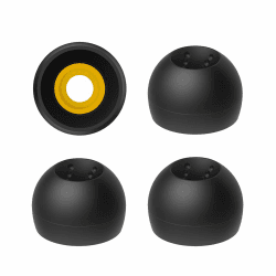 JVC EP-FX10 Spiral-Punkt-Ohrstöpsel – Set von (4 Stück) Ohrstöpsel, Größen S bis L, passend für viele JVC Modelle (groß)