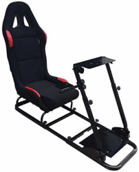AUTO-STYLE Game-Simulator Konsole inkl. faltbare Sportsitze, Schwarz
