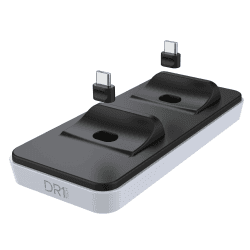 DR1TECH GamePow Ladestation Für PS5 Dualsense Controller mit Schnelles Aufladen - Doppelte Ladung Des Wireless Controllers Für PS 5 Mit Entfernbaren Anschlüssen [Amazon Exclusive]