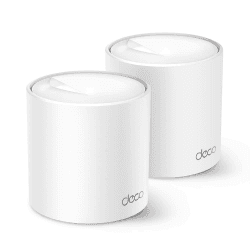 TP-Link Deco X50 Mesh WLAN Set (2 Pack), Wi-Fi 6 AX3000 Dual Band Router & Repeater, 3x Gigabit Ports für jede Einheit, empfohlen für Häuser mit 3-4 Schlafzimmern, Umfassender Jugendschutz, WPA3