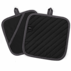 BONTHEE 20CM Topflappen Waschbare Schutzlappen zum Kochen Backen Küchenzubehör - Schwarz
