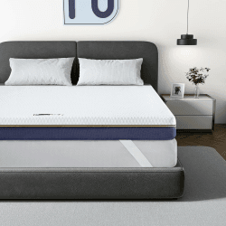 BedStory Topper 140x200cm, 10cm Höhe H3&H4 Gel Memory Foam Topper, Öko-TEX Zertifiziert Gelschaum Matratzentopper, geeignet für diejenigen, die einen festeren härteren Topper bevorzugen